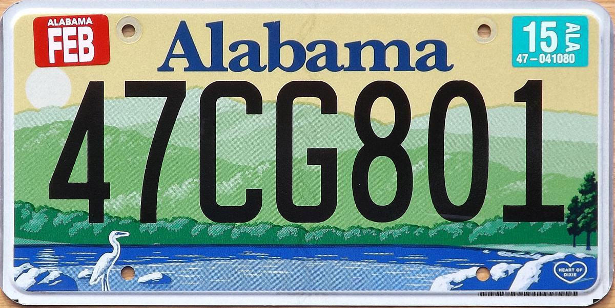 Photos of standard license plates used on passenger vehicles and motorcycles: