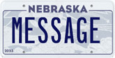 The Message license plate design, another popular specialty license plate, closely mirrors the standard issue design but features the chosen message in a dark blue font at the center of the design