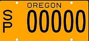 Standard license plates: