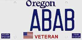 Other common Oregon license plates:
