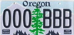 Other common Oregon license plates: