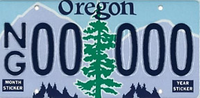 Other common Oregon license plates: